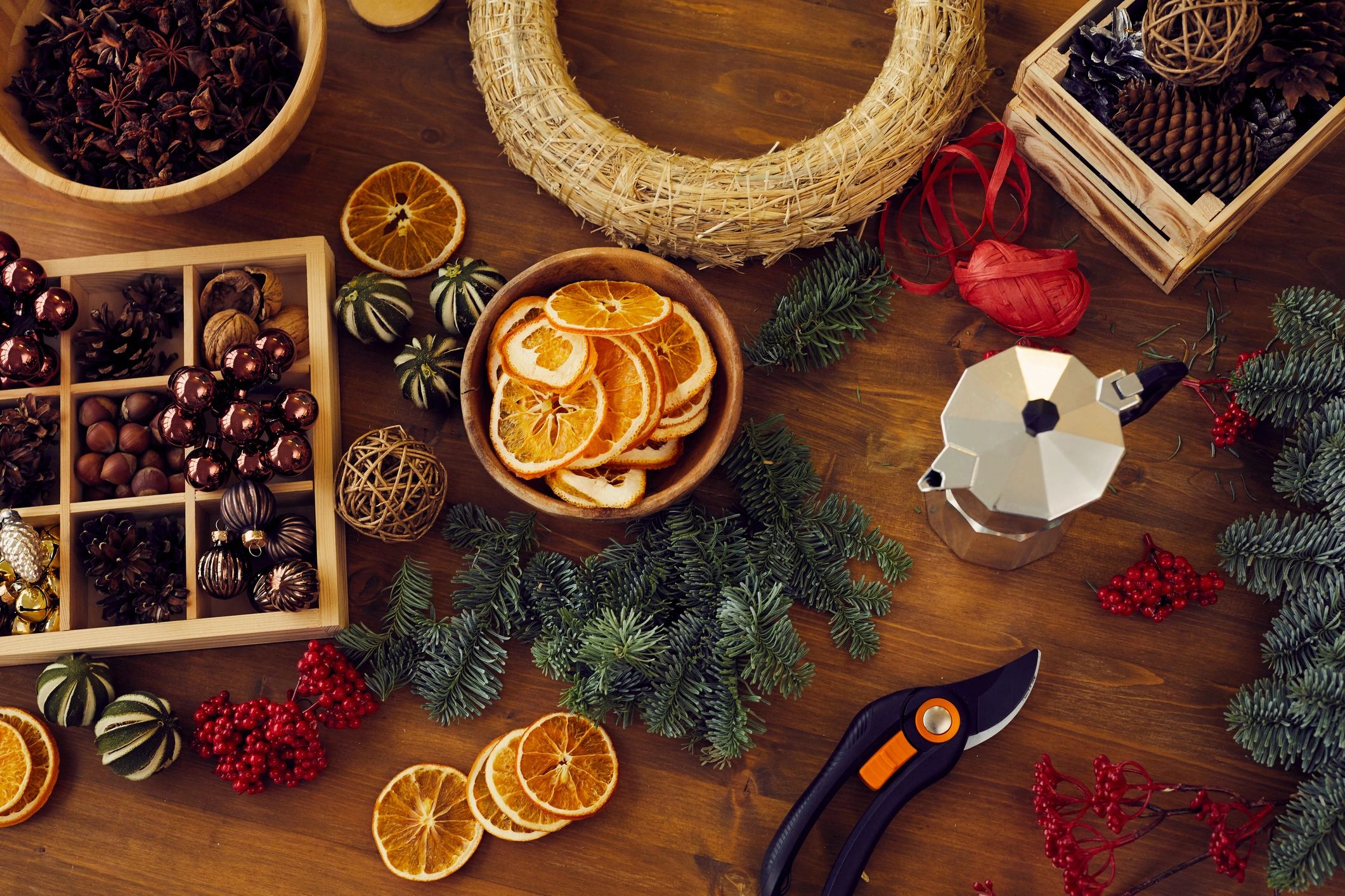 handmade crafts with fruit and spice ingredients