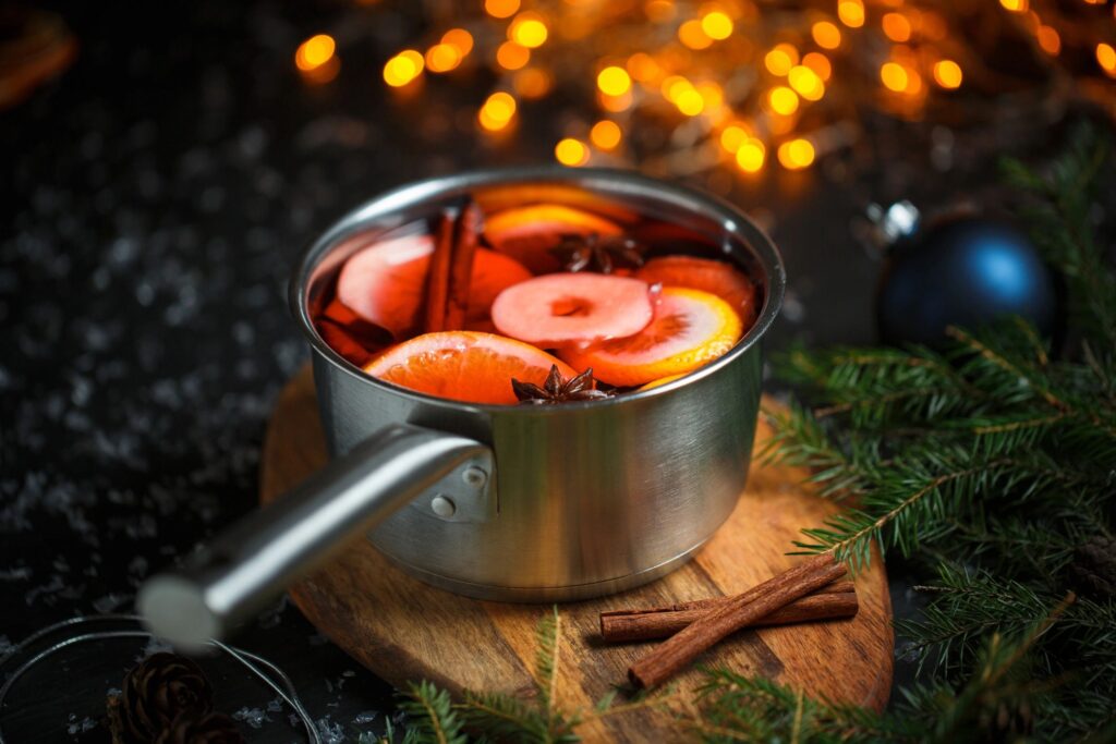 handmade simmer pot with fruit and spices