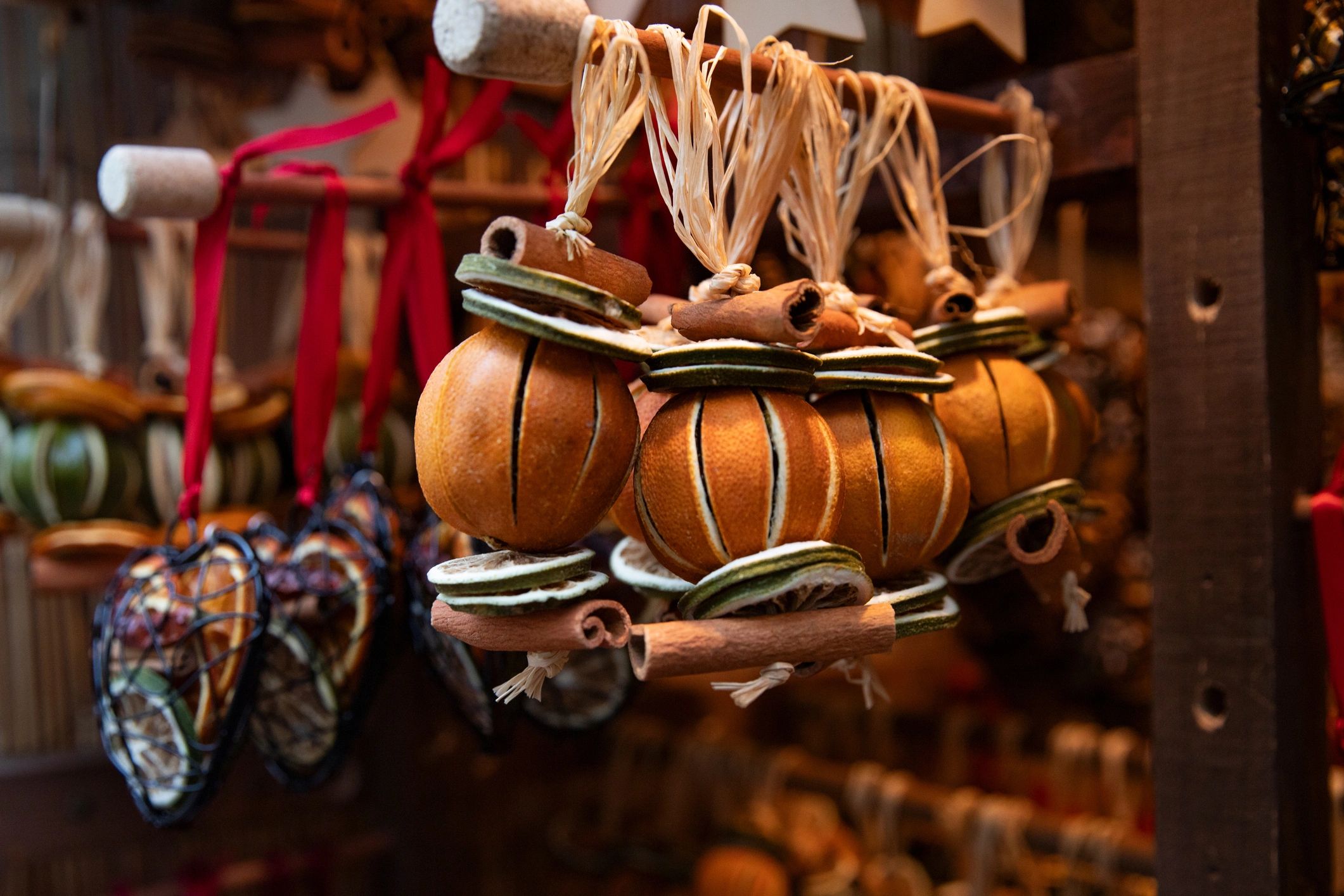 handmade crafts with fruits and spices
